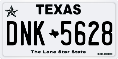 TX license plate DNK5628
