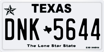 TX license plate DNK5644