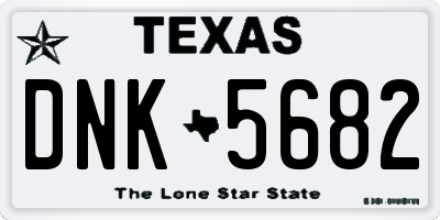 TX license plate DNK5682