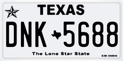 TX license plate DNK5688