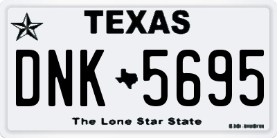 TX license plate DNK5695