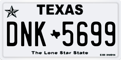 TX license plate DNK5699