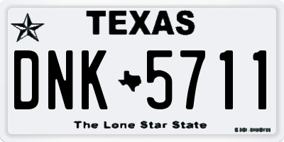 TX license plate DNK5711