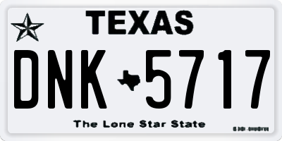 TX license plate DNK5717