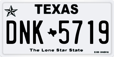 TX license plate DNK5719