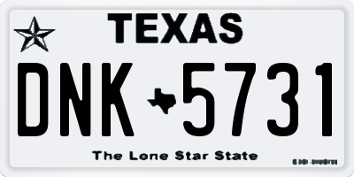 TX license plate DNK5731