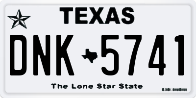 TX license plate DNK5741