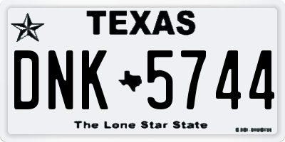 TX license plate DNK5744