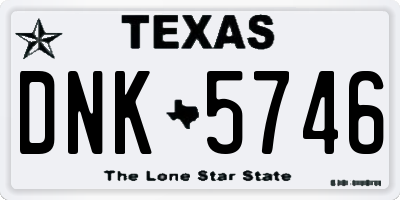 TX license plate DNK5746
