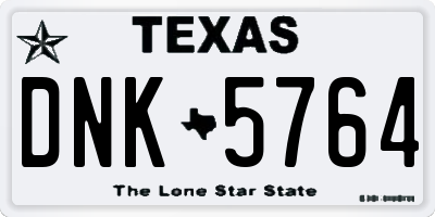 TX license plate DNK5764