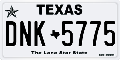TX license plate DNK5775