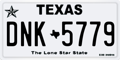 TX license plate DNK5779