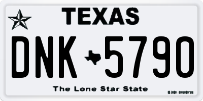 TX license plate DNK5790