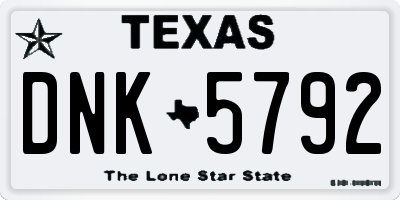 TX license plate DNK5792