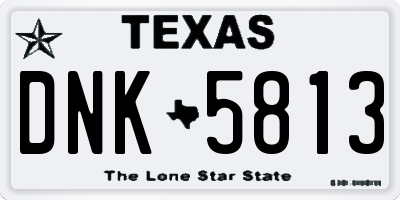 TX license plate DNK5813