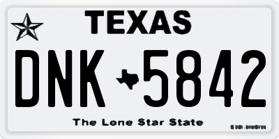 TX license plate DNK5842