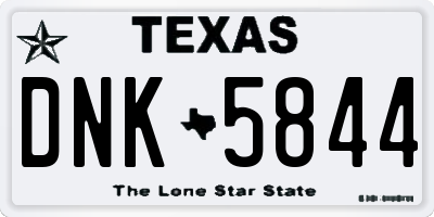TX license plate DNK5844