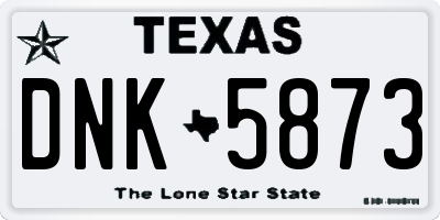TX license plate DNK5873