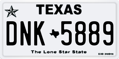TX license plate DNK5889