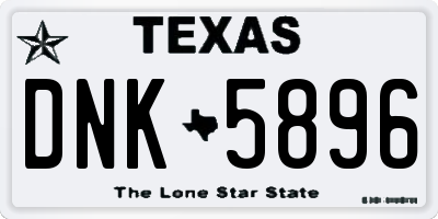 TX license plate DNK5896