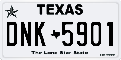TX license plate DNK5901