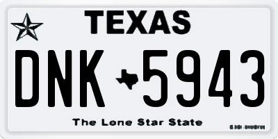 TX license plate DNK5943