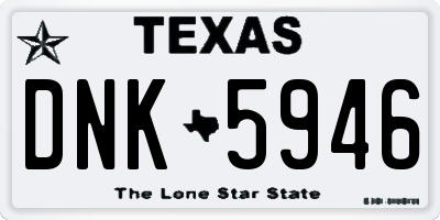 TX license plate DNK5946