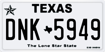 TX license plate DNK5949