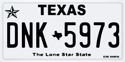 TX license plate DNK5973