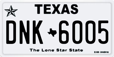 TX license plate DNK6005