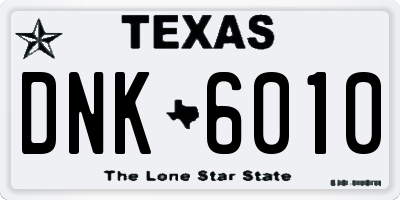 TX license plate DNK6010