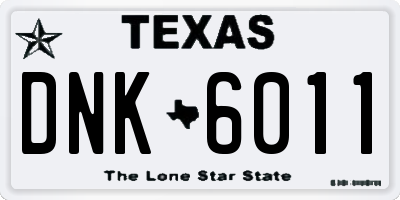 TX license plate DNK6011