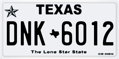 TX license plate DNK6012