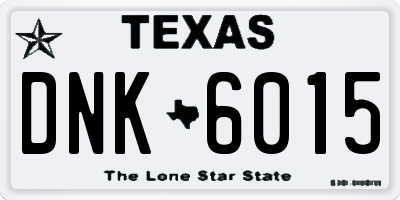 TX license plate DNK6015