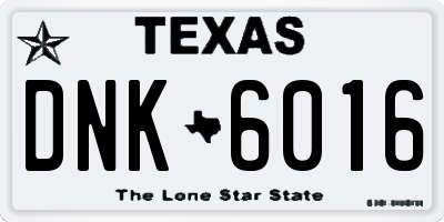 TX license plate DNK6016
