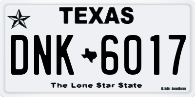 TX license plate DNK6017