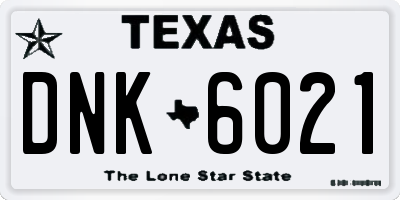 TX license plate DNK6021