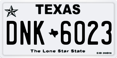 TX license plate DNK6023