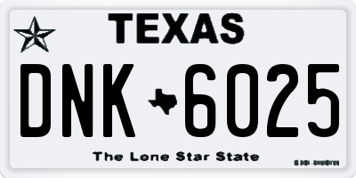 TX license plate DNK6025