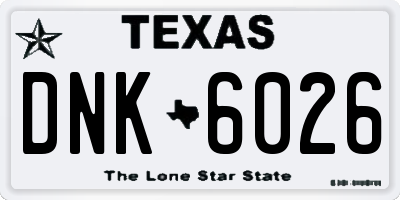 TX license plate DNK6026