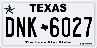 TX license plate DNK6027