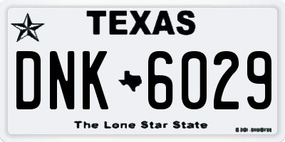TX license plate DNK6029