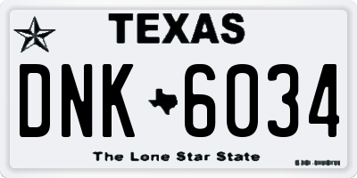 TX license plate DNK6034