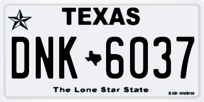 TX license plate DNK6037