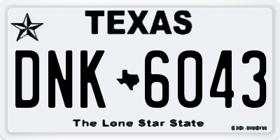 TX license plate DNK6043