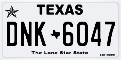 TX license plate DNK6047