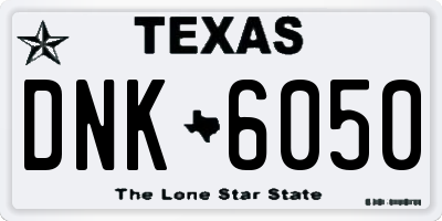 TX license plate DNK6050