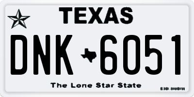 TX license plate DNK6051
