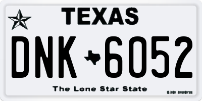 TX license plate DNK6052