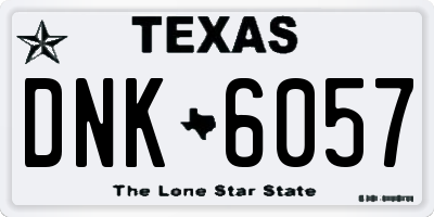 TX license plate DNK6057